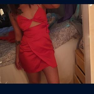 Mini red dress